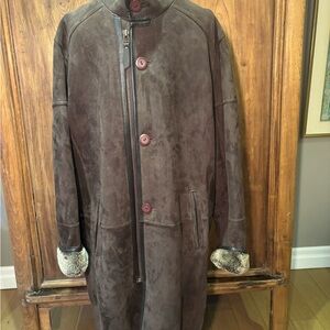 Men's Brown Suede Coat
